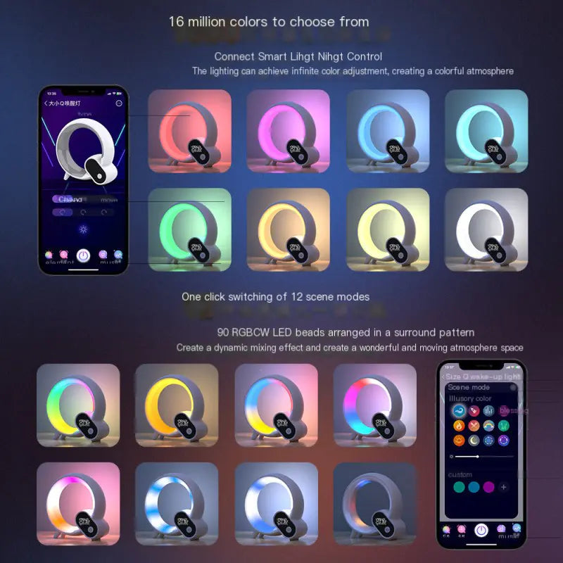 Smart Wake-Up Light with Bluetooth Speaker and Night Lamp